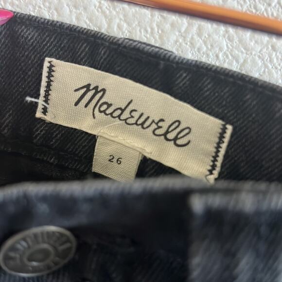 Madewell McCarren Raw-Hem Jean Skirt in Washed Black 26 - Picture 3 of 6